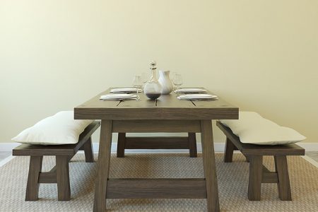 Dining-room interior. Country style. 3d render.